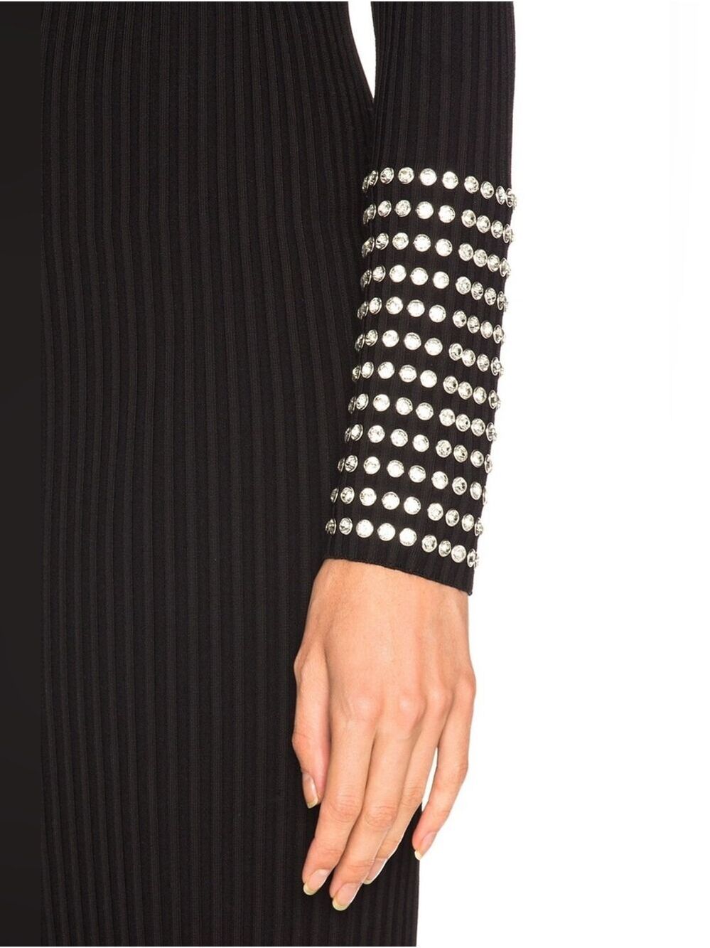 ALEXANDER WANG Long Sleeve Dress with Crystal Cuff Detail - Picture 4 of 10